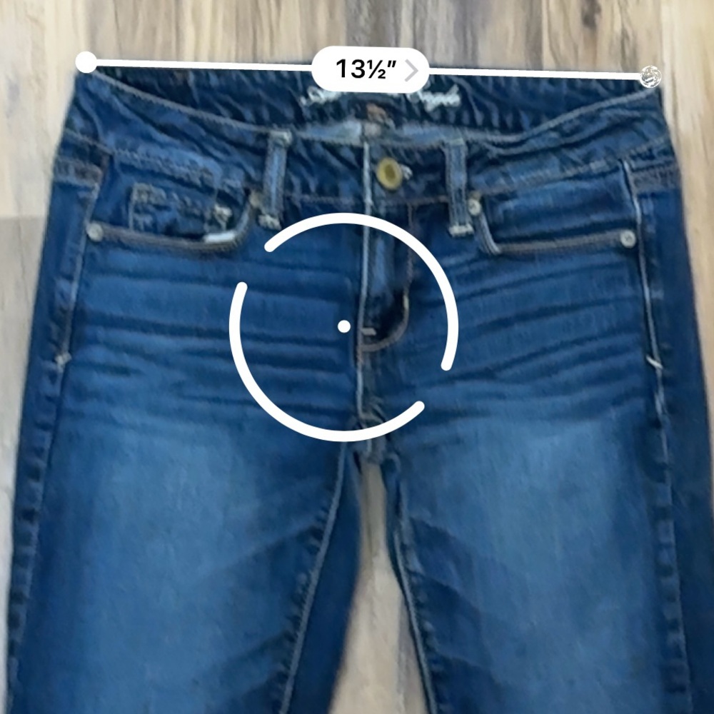 American Eagle dark stone wash low rise stretch skinny jeans - Picture 2 of 6